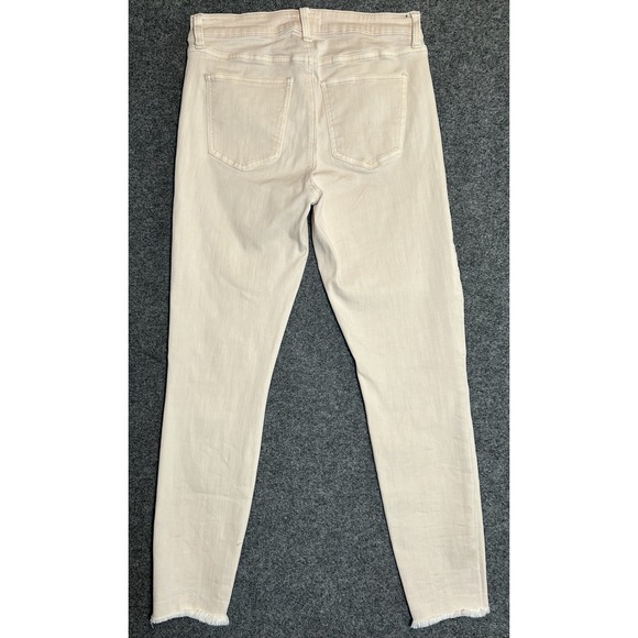 Pistola Jennifer Blush Pink Mid-Rise Skinny Jeans Raw Hem ~ Size 27 - Picture 3 of 15